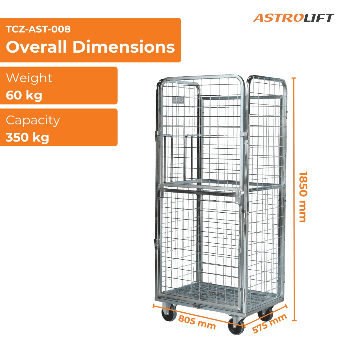 Buy Multi Purpose Cage Trolley in Cage Trolley from Astrolift NZ